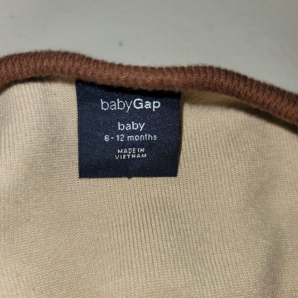 Baby Gap Baby Girl Infant Sleeper PJs 6-12 Months Long Sleeve Front Snap Safari - Picture 10 of 11